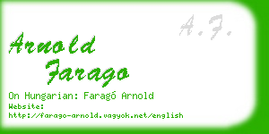 arnold farago business card